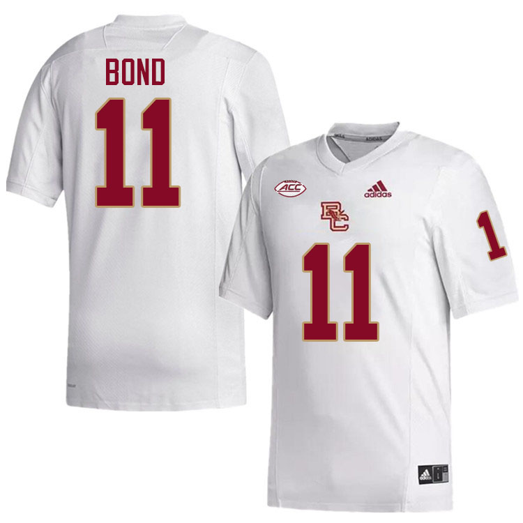 Boston College Eagles #11 Lewis Bond College Football Jerseys Stitched-White